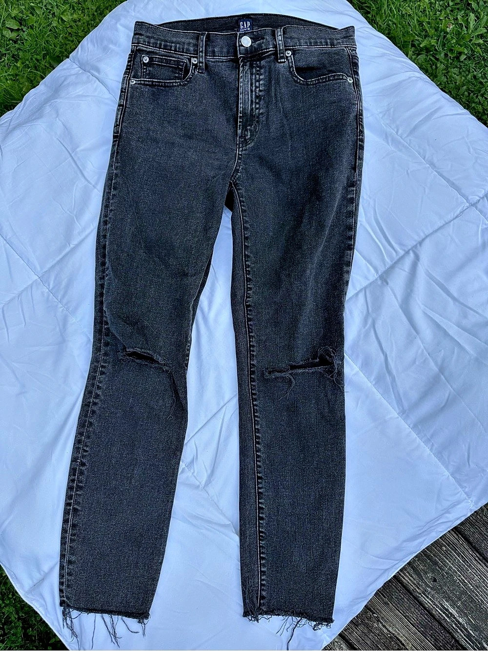 Gap True Skinny Black Jeans Waist 28
